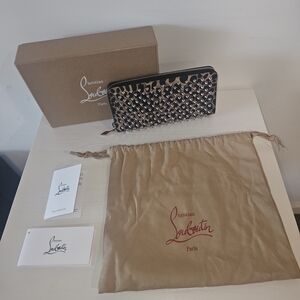 Christian Louboutin Leopard and Silver Studded Wallet